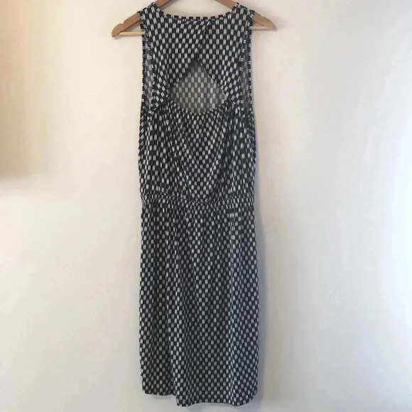 Banana Republic Knit Column Blue Geo Print Dress - Picture 2 of 6